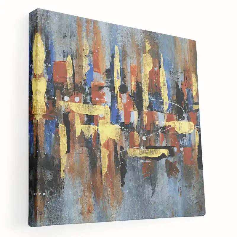 One Day Deal Vibrant Abstract Strokes Art - Colorful Line Canvas for Modern Spaces