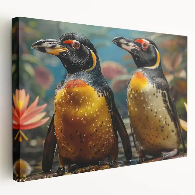 Weekend Sale Penguin Wall Art - Vibrant Wildlife Photography Canvas Print Decor