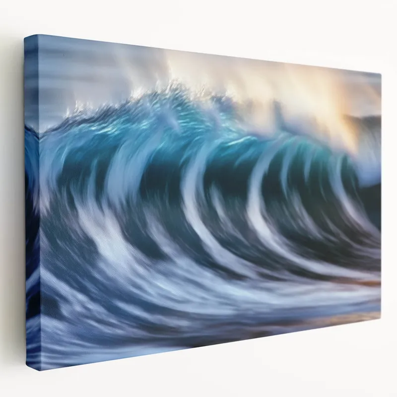 Order Now Crashing Wave Light – Dynamic Coastal Abstract Motion Wall Art
