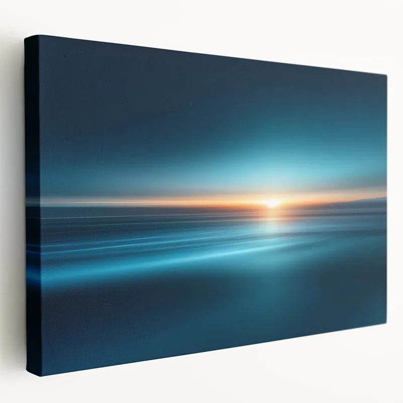 Serene Ocean Sunrise Wall Art – Abstract Blue Motion Photography Must Have