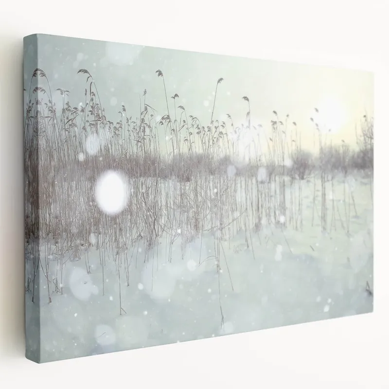 Winter Wonderland Wall Art – Snowy Field at Sunrise Budget