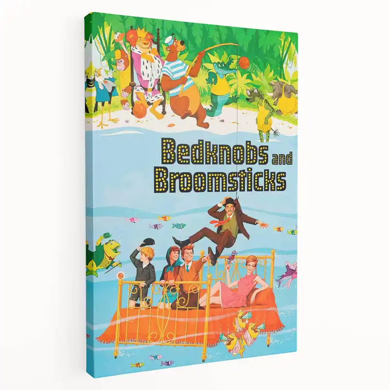 Grab Now Bedknobs and Broomsticks 1970s Vintage Movie Poster Retro Cinema Art