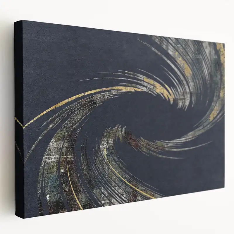 Swirling Abstract Elegance with Metallic Accents Exclusive
