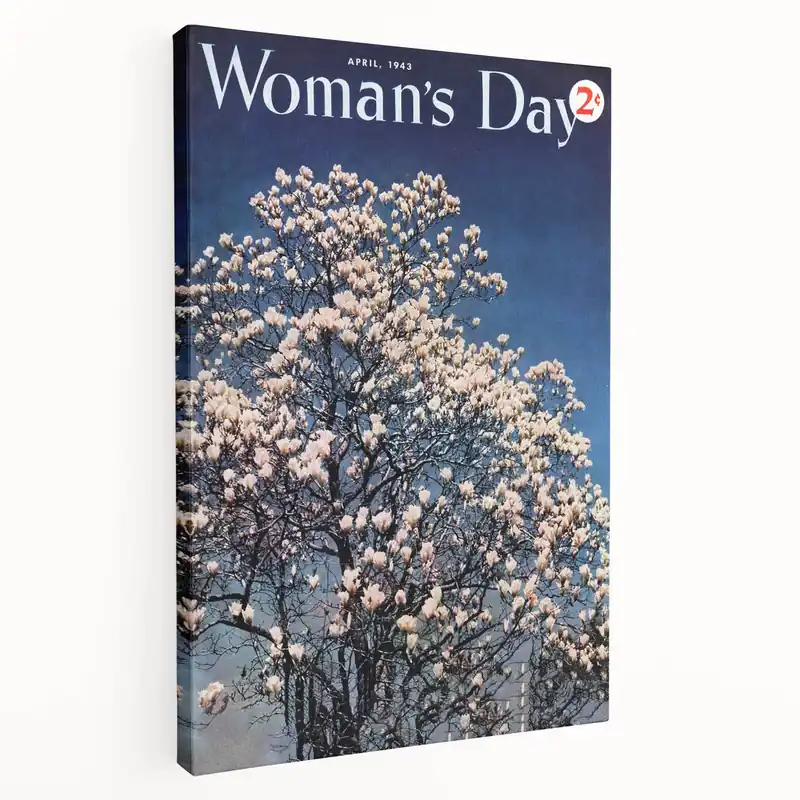 Holiday Sale Vintage Magazine Cover Art – Woman’s Day Floral Spring Print