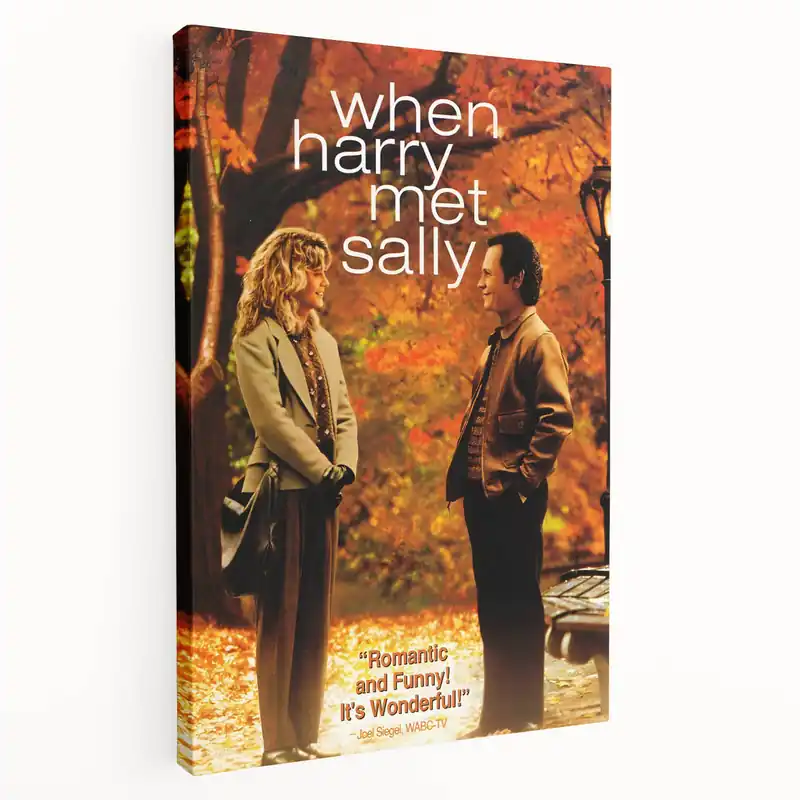 Romantic Retro Art - When Harry Met Sally Movie Poster - 80s Wall Art Mega Sale