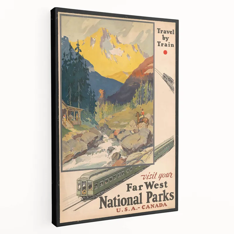 Retro National Parks Travel Poster – Vintage Prints & Scenic Wall Art Low Price