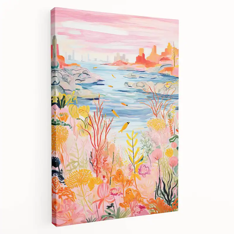 Seasonal Sale Rolled Paper Art Prints for Kids – Ocean Landscape Wall Decor