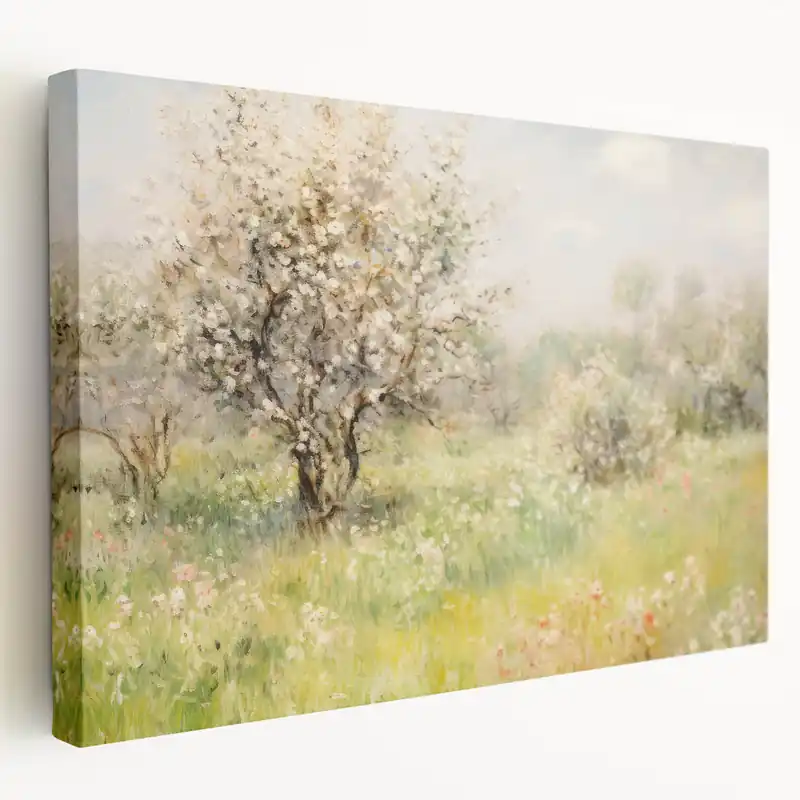 Vintage Landscape Art – Blooming Orchard and Spring Meadows Decor Shop Now