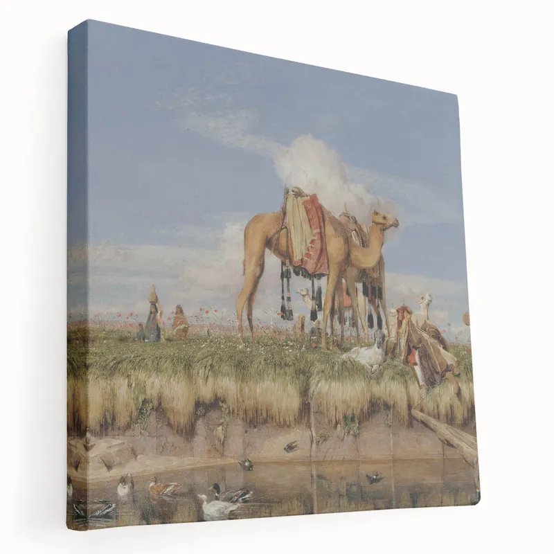 On the Banks of the Nile - Romanticism Historical Art Canvas Print Best Price