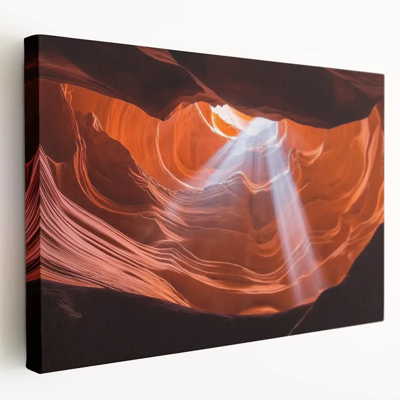 Sunlit Canyon Layers Art - Abstract Canyon Canvas Prints for Home Decor New Arrival