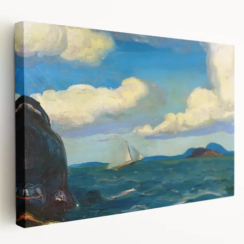 Popular Modern Wall Art - Sailboat and Sea Breeze - Contemporary Ocean Scene