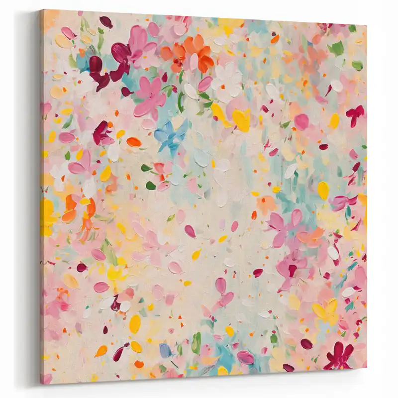 Contemporary Flower Prints - Soft Petal Garden in Pastel Hues Discount