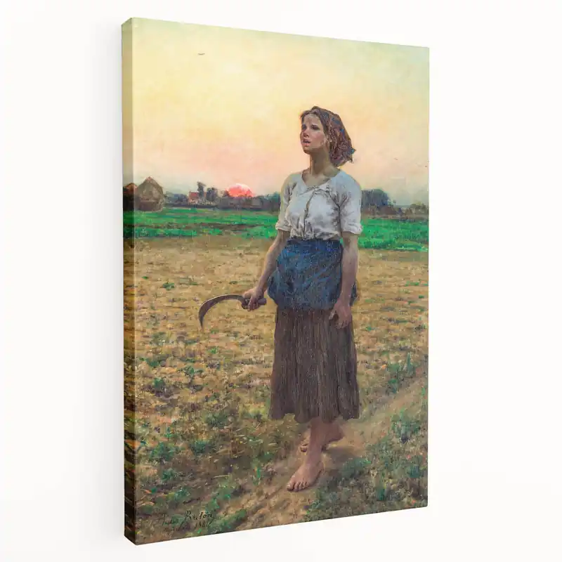 Modern Realism Art Print - The Song of the Lark by Jules Breton Canvas Art