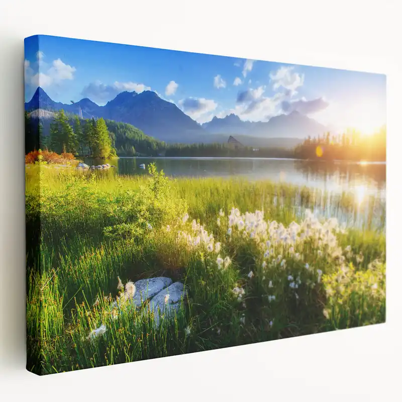 Slovakia Photography Art – Sunrise Reflection in Slovakia Canvas Prints Best Seller