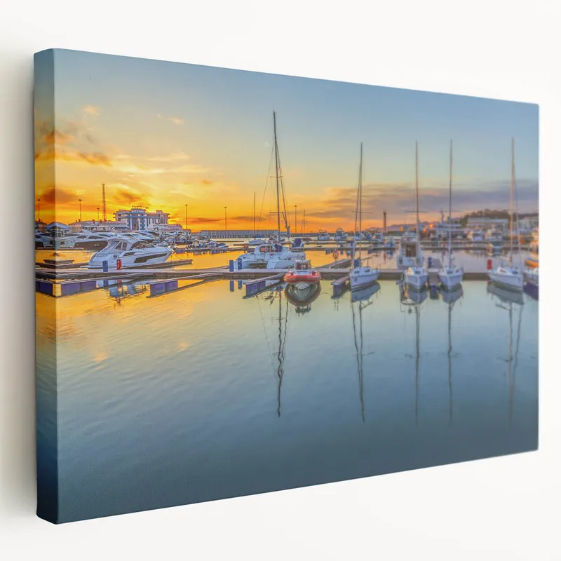 Sochi Landscape Art - Scenic Sochi Canvas Prints of Marina Sunset Special Offer