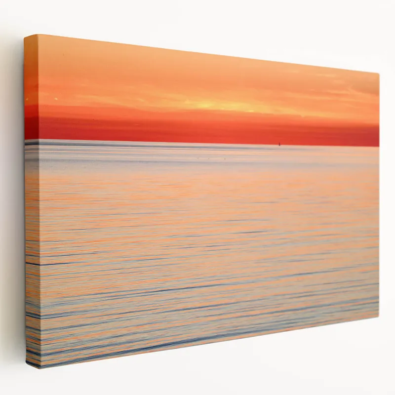 Nantucket Coastal Art – Tranquil Sunset Over Calm Ocean Canvas Prints Reduced Price
