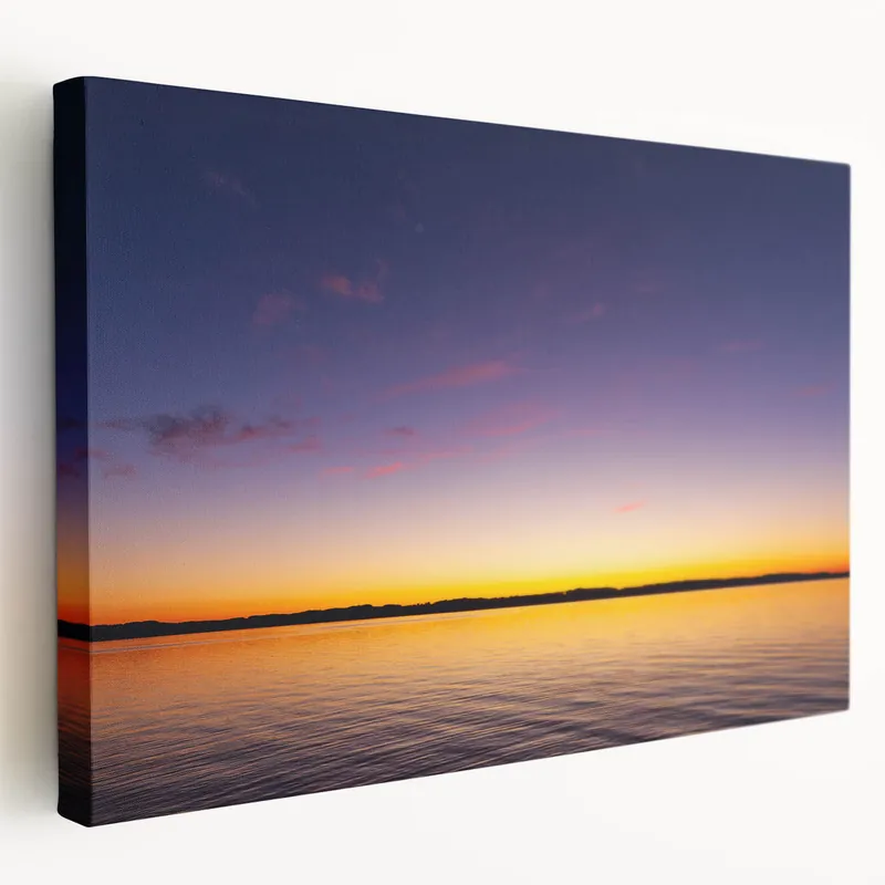 Lake Michigan Wall Art - Tranquil Sunset Photography on Canvas Best Seller