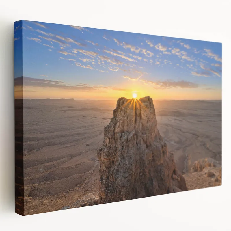 Sunrise Scenic Israel Photography – Sunrise over Desert Landscape, Holy Land Art Limited Time