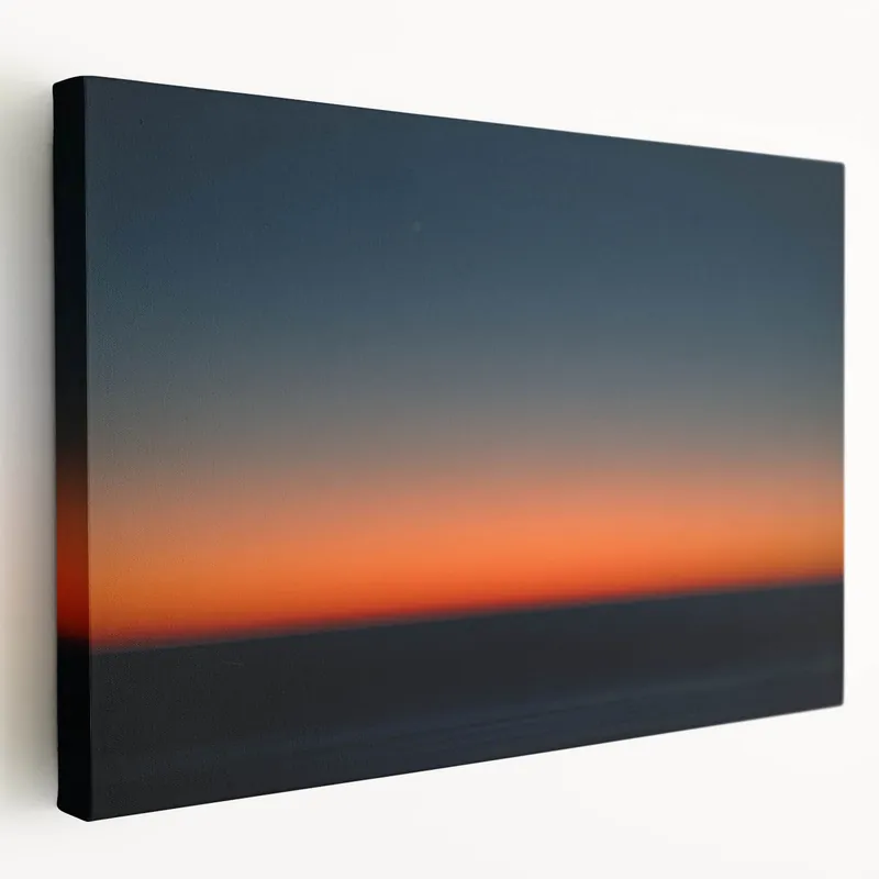Warranty Included Twilight Gradient – Dynamic Minimal Sunset Abstract Motion Wall Art