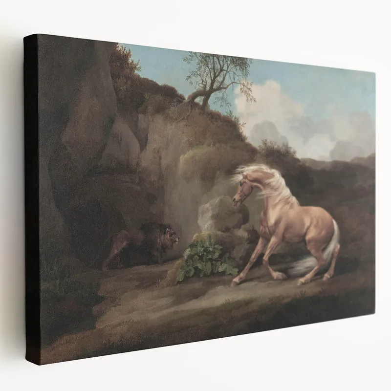 Today Only Vintage Animal Art - Horse & Lion Antique Wildlife Print