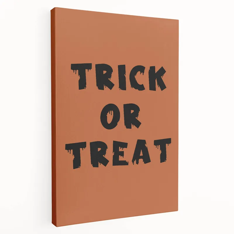 Trick or Treat Halloween Wall Art - Spooky Typography Decor Must Have