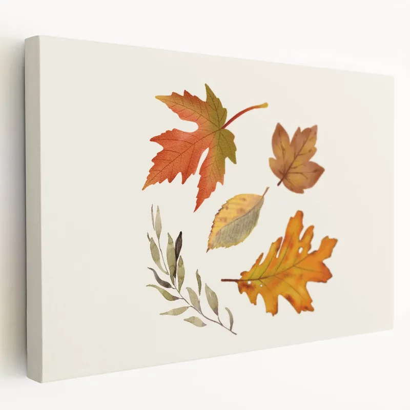 Watercolor Autumn Leaves - Fall Wall Art and Botanical Print Instant Buy