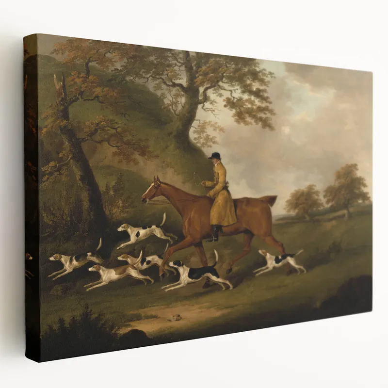 While Supplies Last Vintage Animal Art: Hunter with Dogs – Antique Wildlife Print