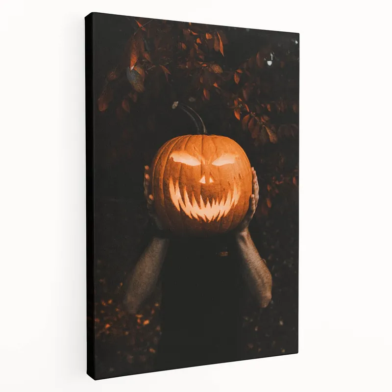 Spooky Jack-O’-Lantern - Fall Wall Art and Autumn Canvas Art Weekend Sale