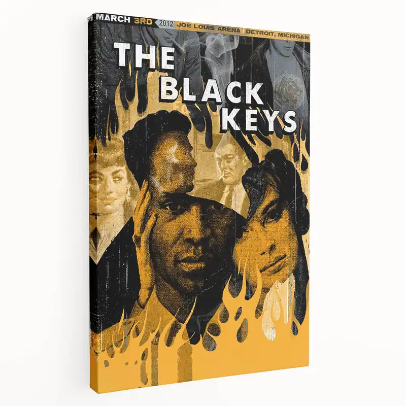 The Black Keys Concert Poster Art – Retro Rock Wall Decor Authentic