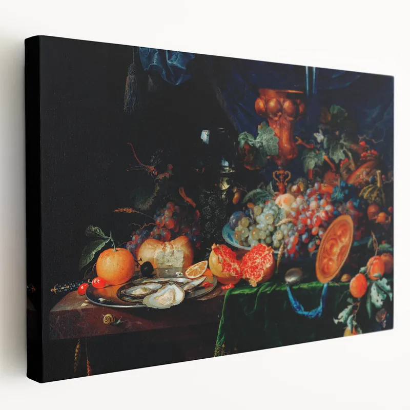 Top Pick Baroque Art Print - Luxurious Still Life with Fruit and Goblets