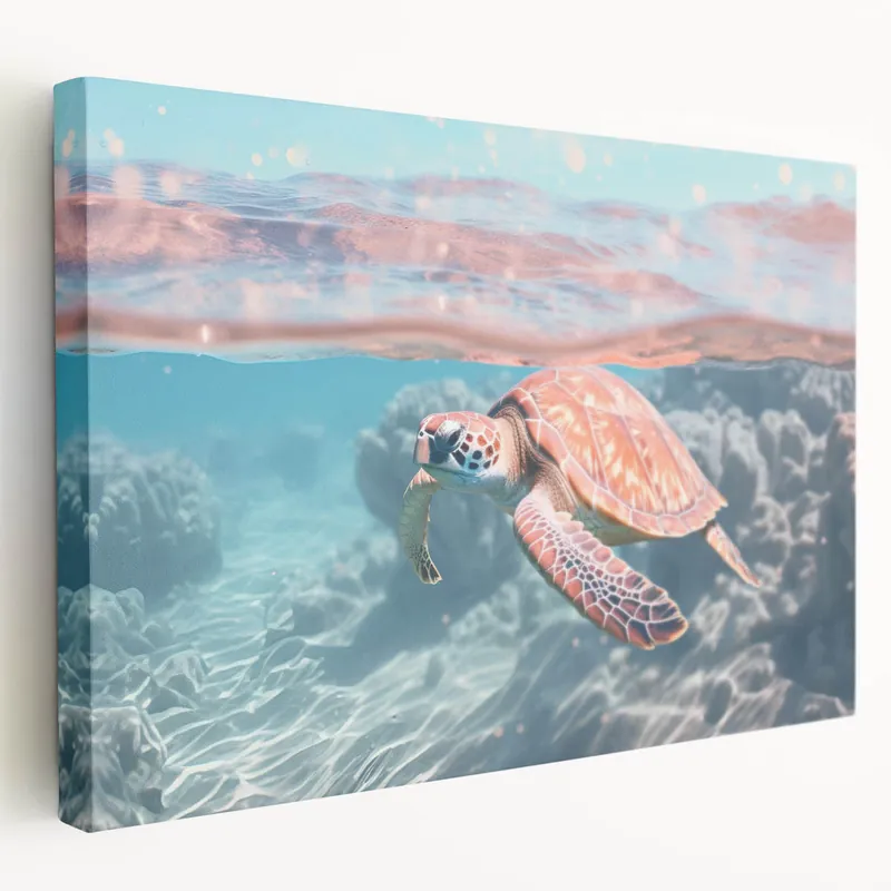 Don’t Miss Out Tropical Wall Art - Sea Turtle Summer Vibes Print