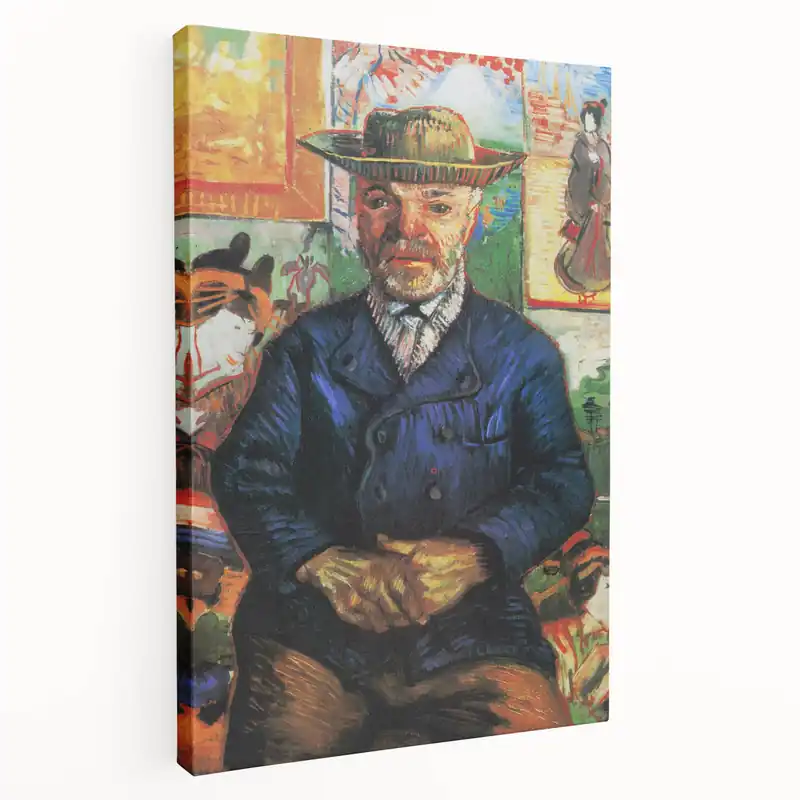 Impressionism Wall Art - Portrait of Père Tanguy by Vincent van Gogh Fast Shipping