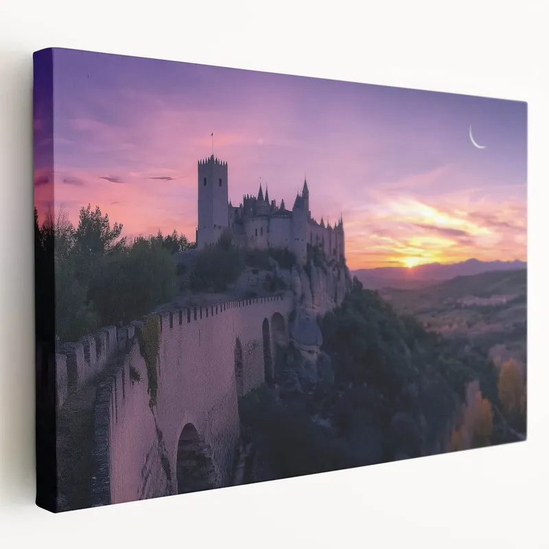 Deal Medieval Castle Landscape - Stunning Sunset Over European Castles