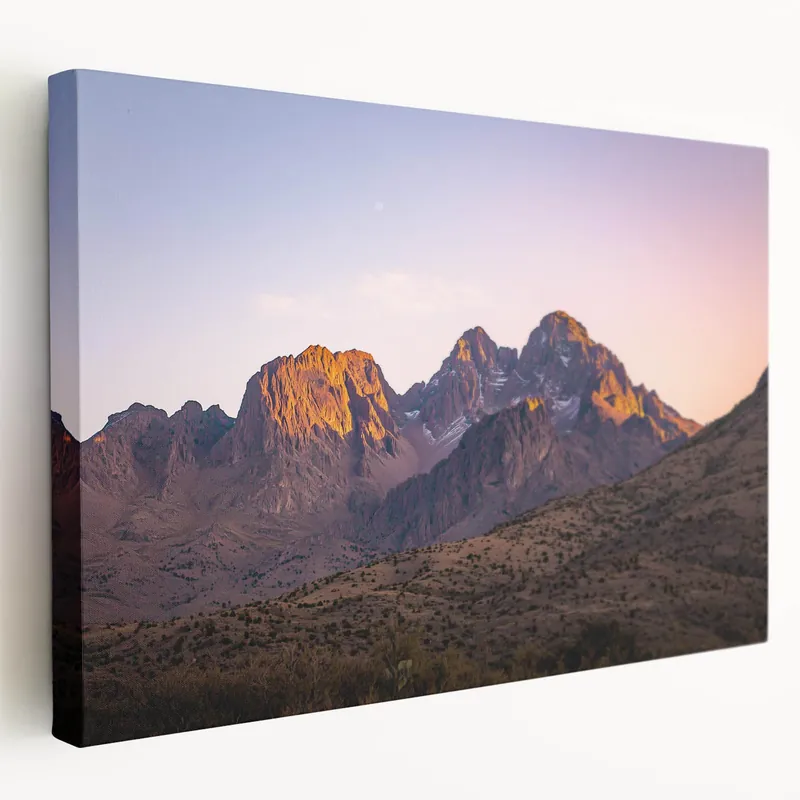 Landscape Art Cliffs - Scenic Sunset Glow Canvas Wall Decor Authentic