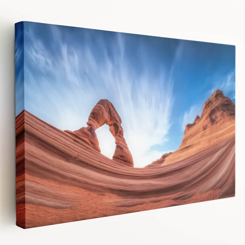 Desert Arch Formation - Stunning Sandstone and Sky Artwork Reduced Price