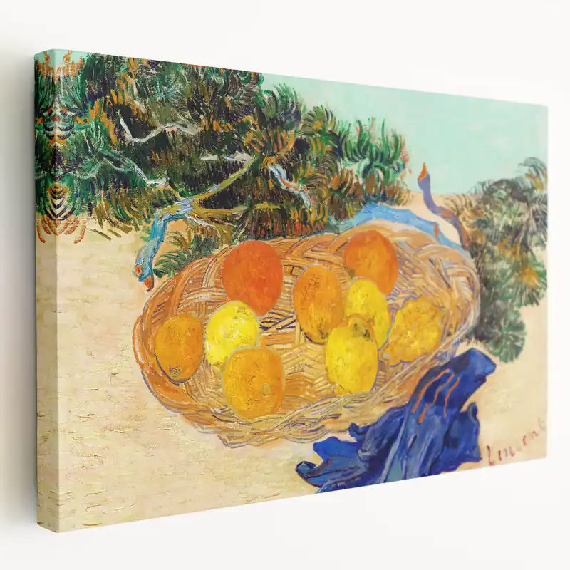 Van Gogh Still Life - Oranges and Lemons Wall Art for Modern Decor Worldwide Shipping
