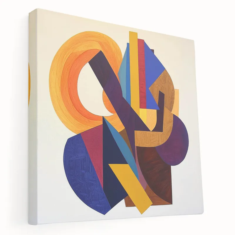 Buy Direct Abstract Geometric Wall Art - Multicolor Modern Shapes in Dynamic Design