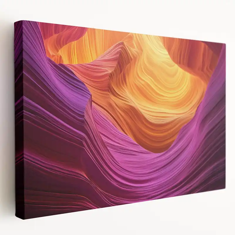 Fiery Canyon Flow Art - Bold Abstract Sandstone Canvas Prints Price Cut