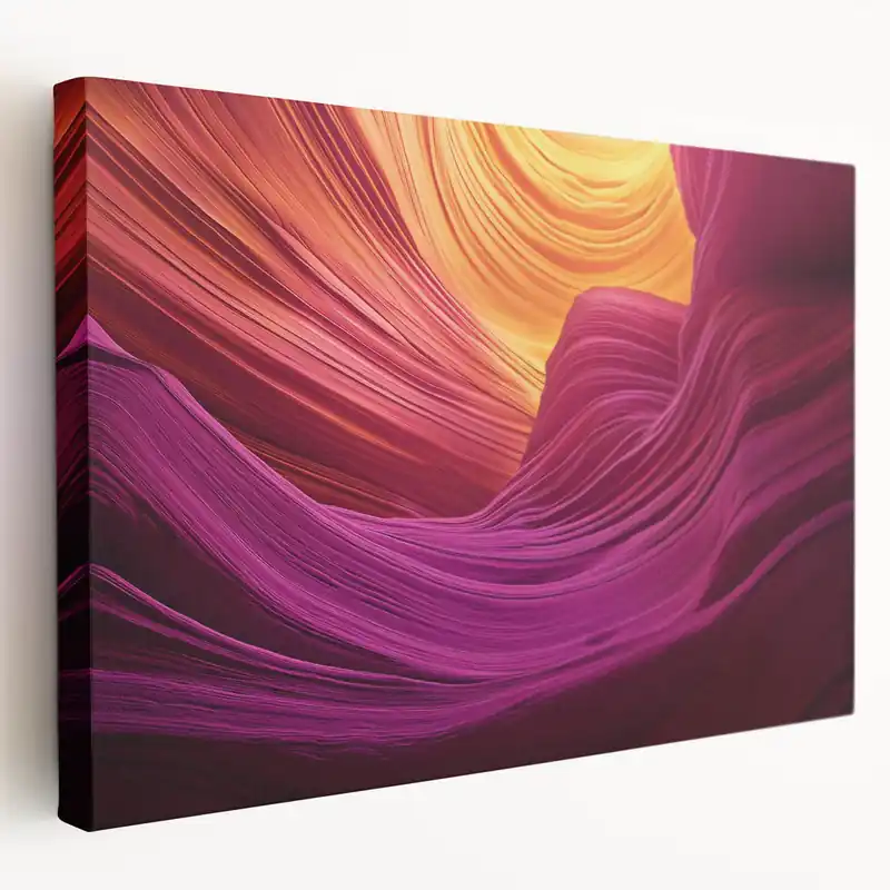 Vivid Abstract Canyon Art - Bold Sandstone Canvas Prints for Decor No Minimum Order