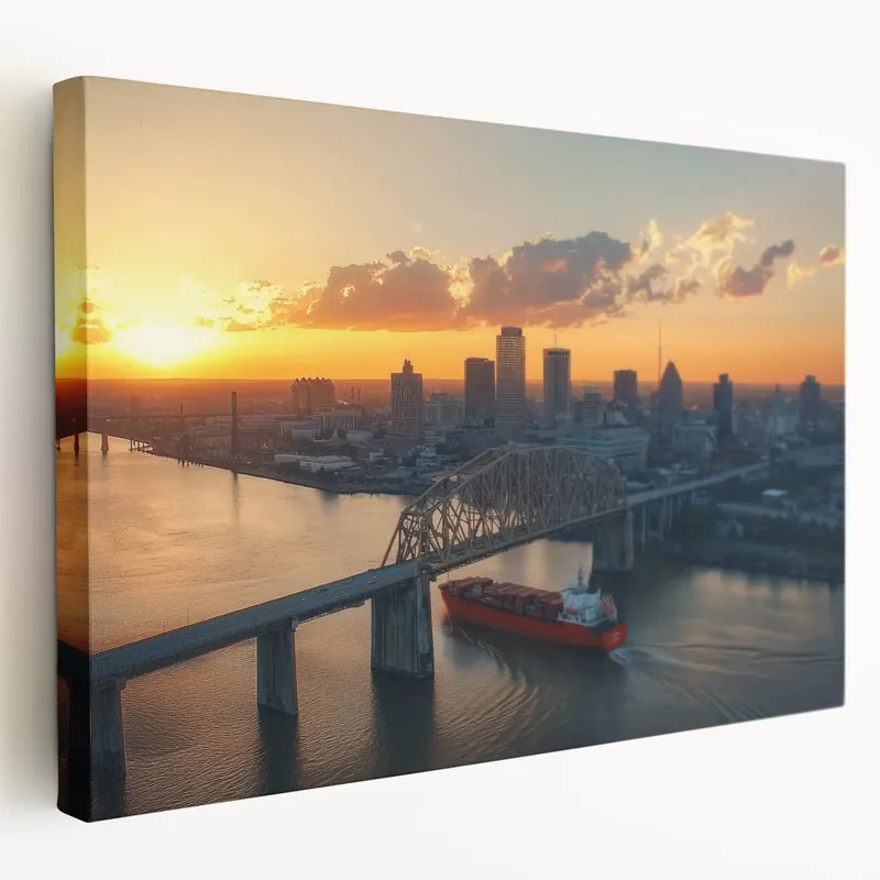 Sunset Bridge Photography Prints - Vibrant Cityscape Artwork Super Sale