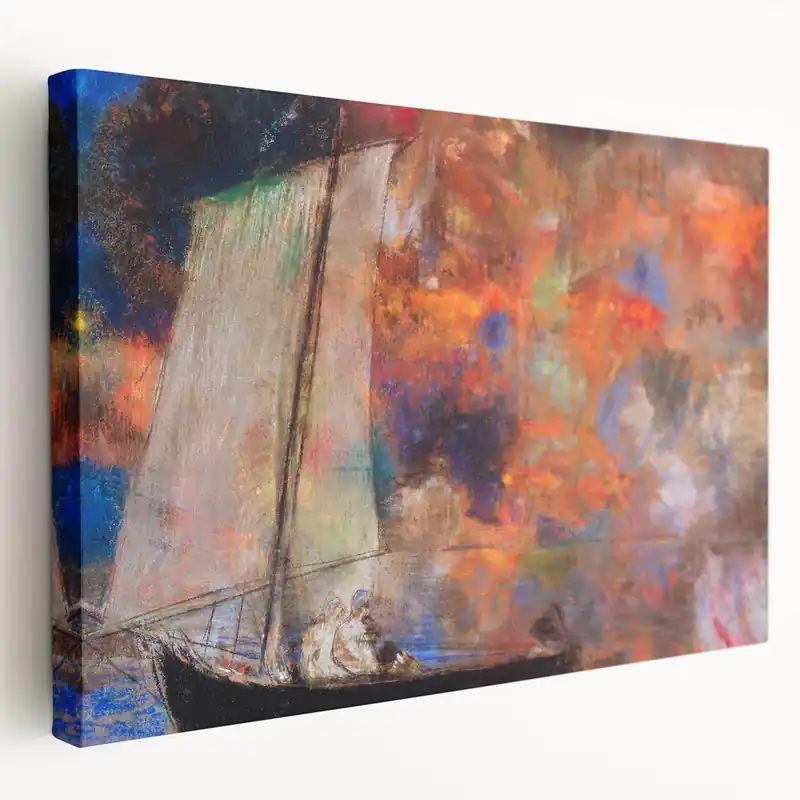 Modern Wall Art: Dreamy Sailing Scene with Vibrant Cloudscape Save Now