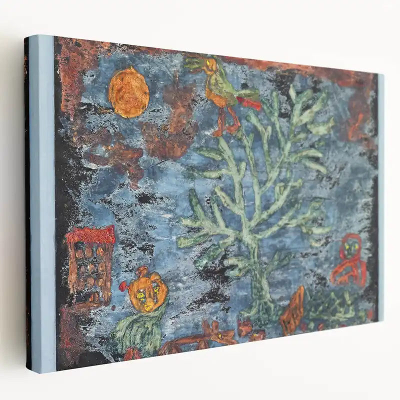 Abstract Modern Art - Enchanted Fairy Tale Scene - Contemporary Wall Decor Hassle-Free Returns
