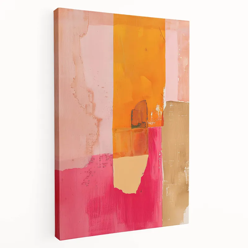 Fast Shipping Vibrant Color Block Abstract Art - Modern Bold Wall Decor