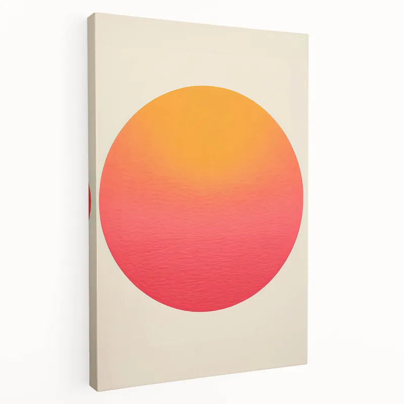 Vibrant Gradient Circle Art - Minimalist Sunset Glow Wall Decor Final Sale