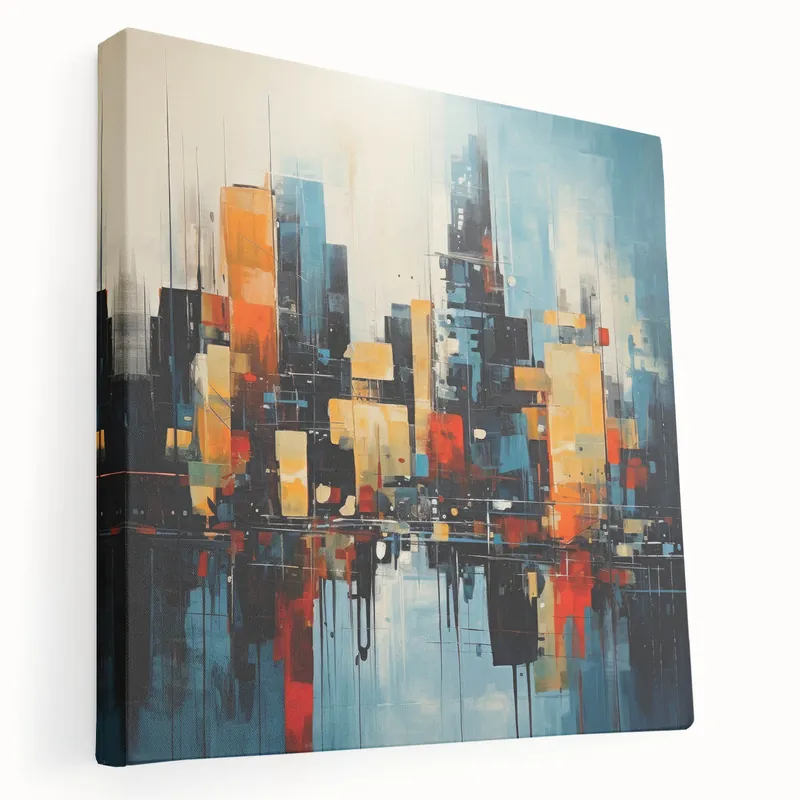 Today Only Abstract NYC Cityscape Art - Bold Geometric Manhattan Skyline Wall Decor