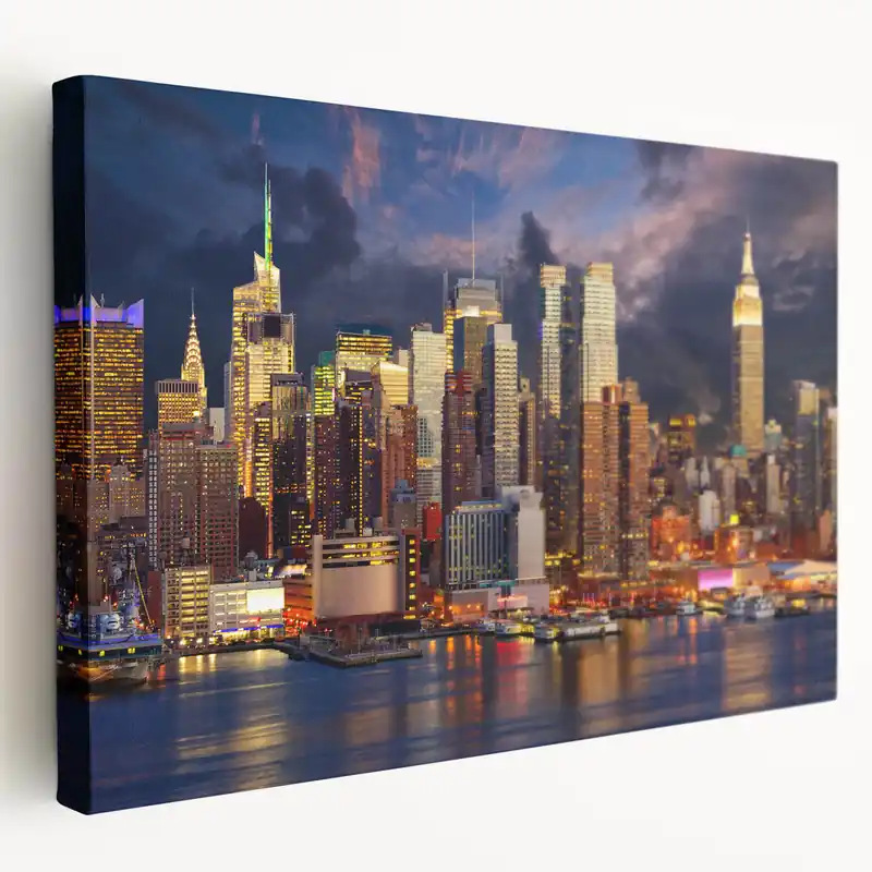 Vibrant Manhattan Skyline Wall Art – NYC Cityscape Prints for Home Affordable