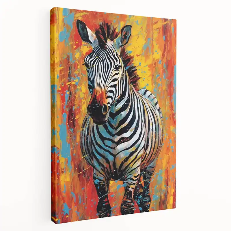 Bold Zebra Glam Wall Art - Vibrant Chic Decor for Modern Interiors Time-Limited