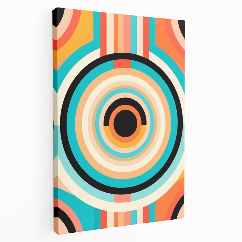 Vibrant Maximalist Wall Art – Bold Circular Design for Eclectic Decor No Minimum Order