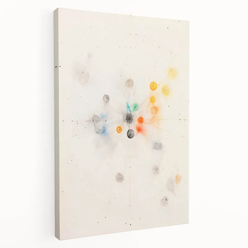 Maximalist Abstract Wall Art - Cosmic Energy in Subtle Hues for Modern Decor Limited Edition