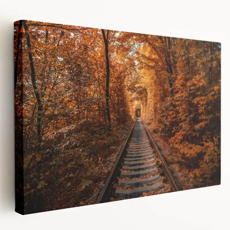 Ukrainian Canvas Art – Autumn Tunnel of Love Scenic Wall Print Limited Offer